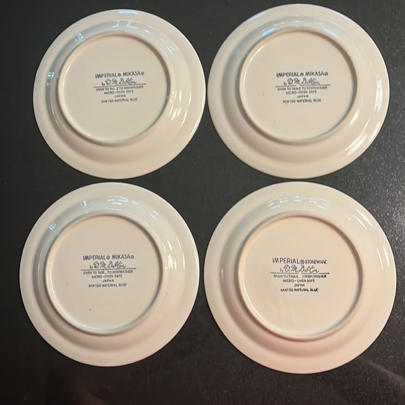 Imperial Mikasa Stoneware Salad Plates.     Set of 4 - Picture 4 of 6